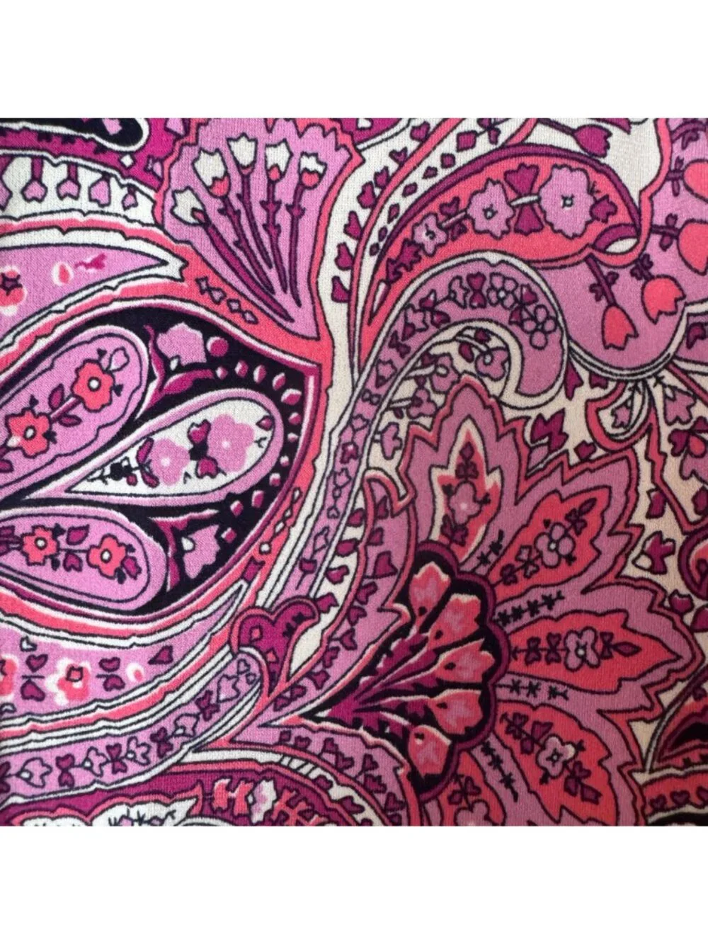 Michael Kors Women Pink Paisley Sleeveless Knee Length Dress Size M